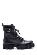 Women's Leather Buckle Detailed Boots | Derimod