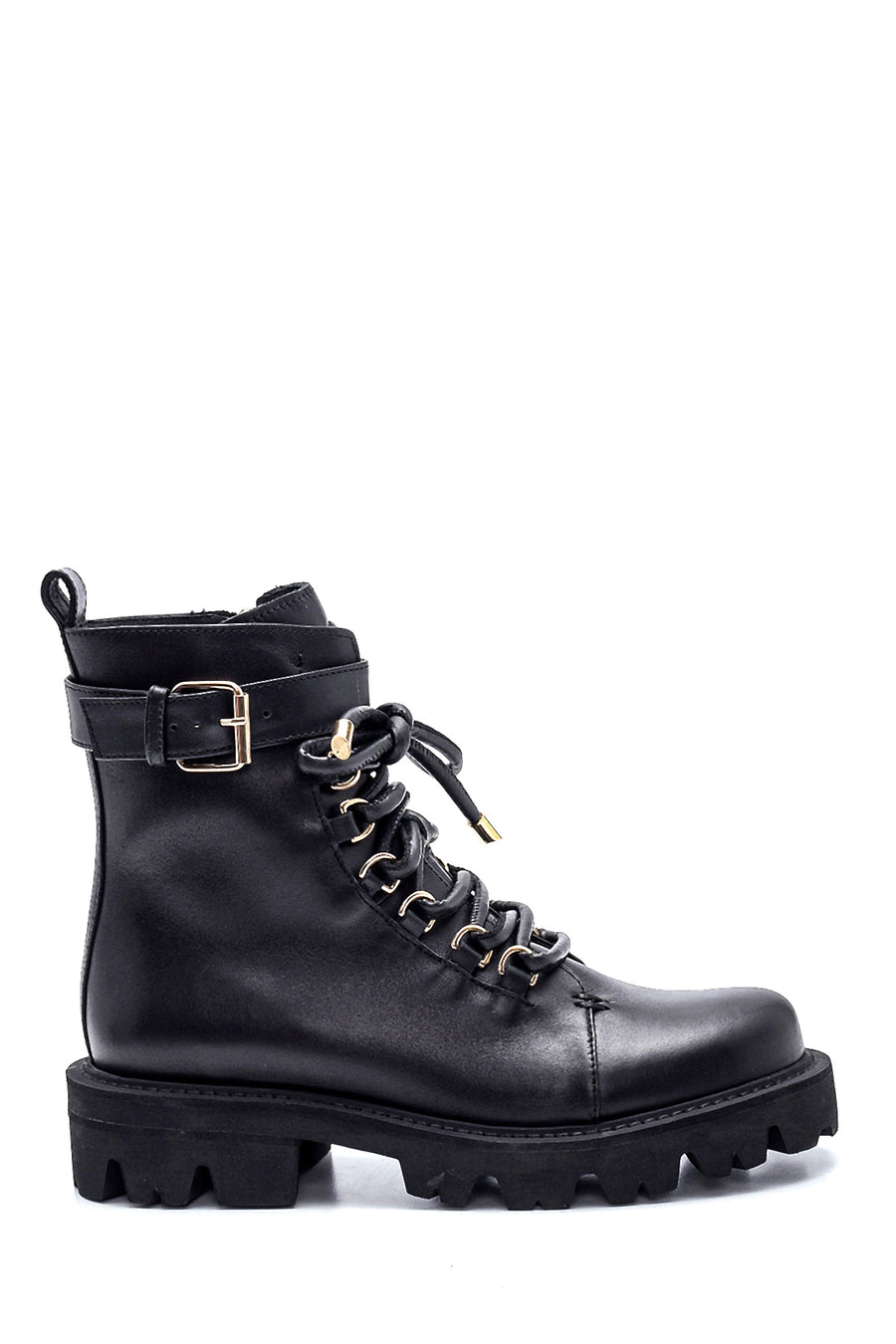 Women's Leather Buckle Detailed Boots 21WFD121018 | Derimod