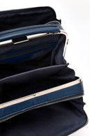 Women's Navy Blue Long Strap Patterned Handbag | Derimod