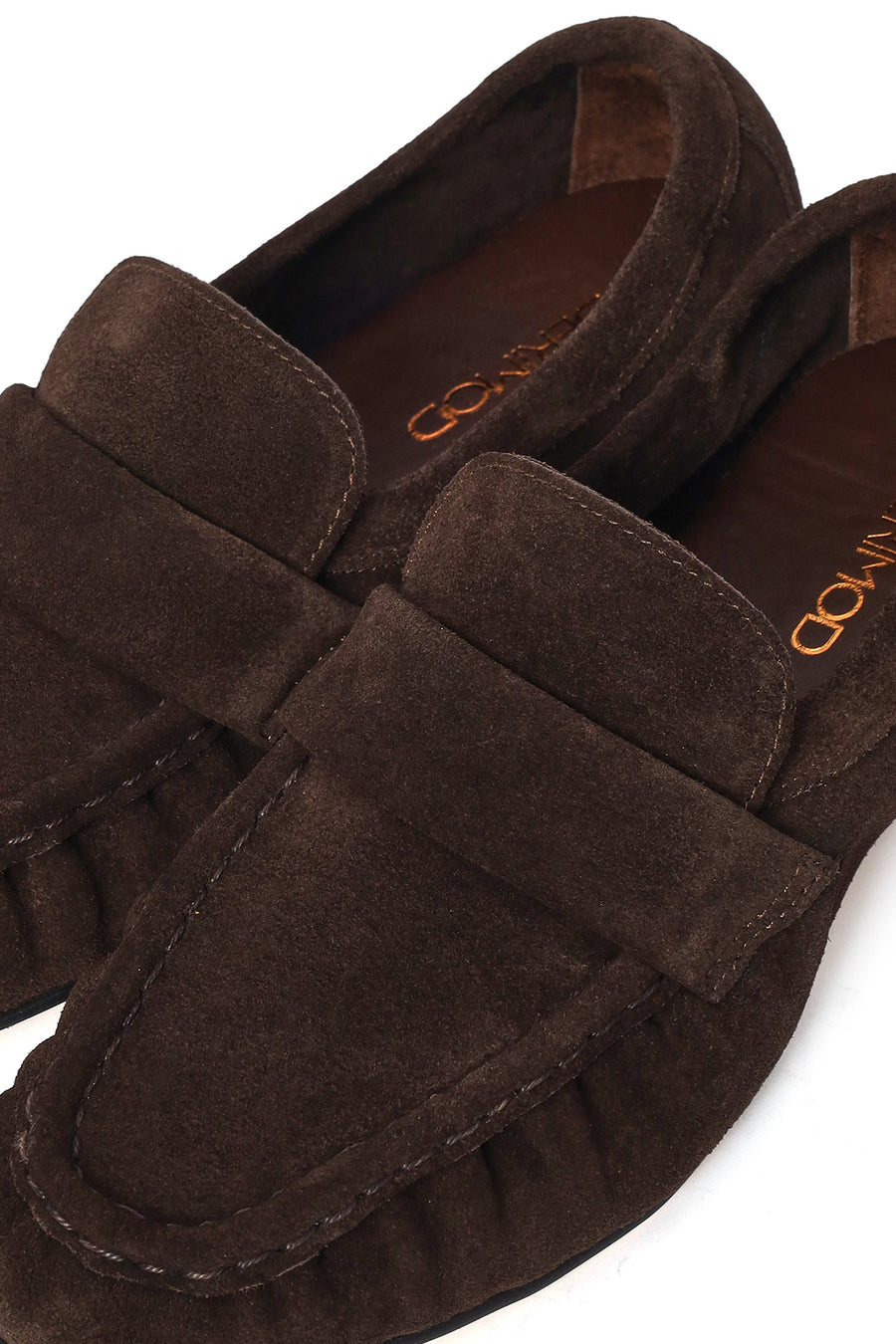 Women's Brown Suede Leather Masculine Loafer