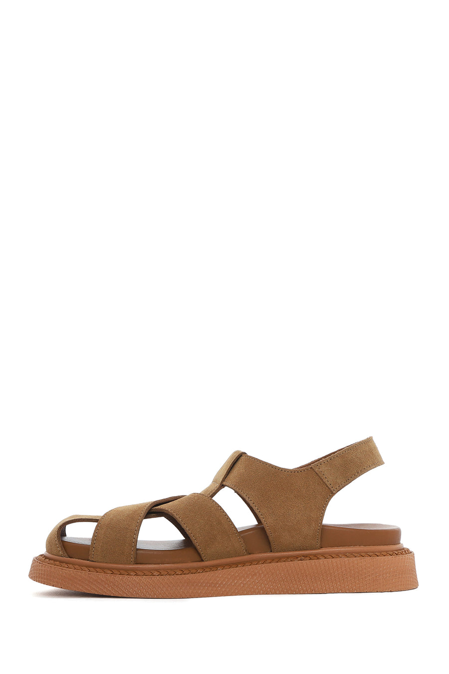 Women's Tan Suede Leather Sandals