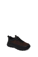 Male Brown Lace-Up Thick-Soled Leather Casual Sneaker | Derimod