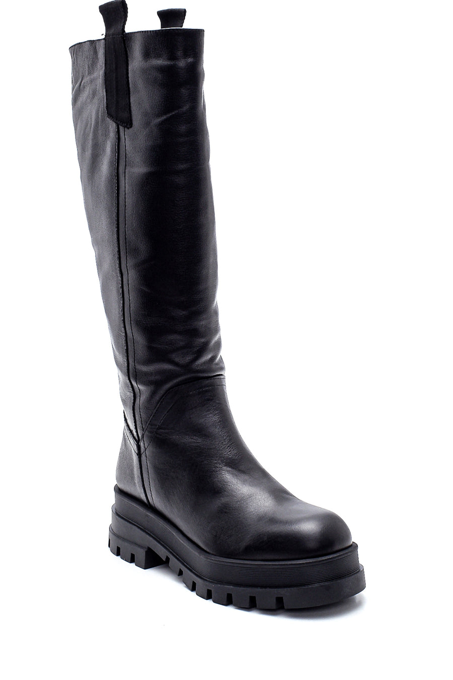 Women's Leather Zippered Boots