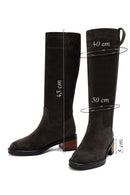 Women's Grey Suede Leather Boots | Derimod