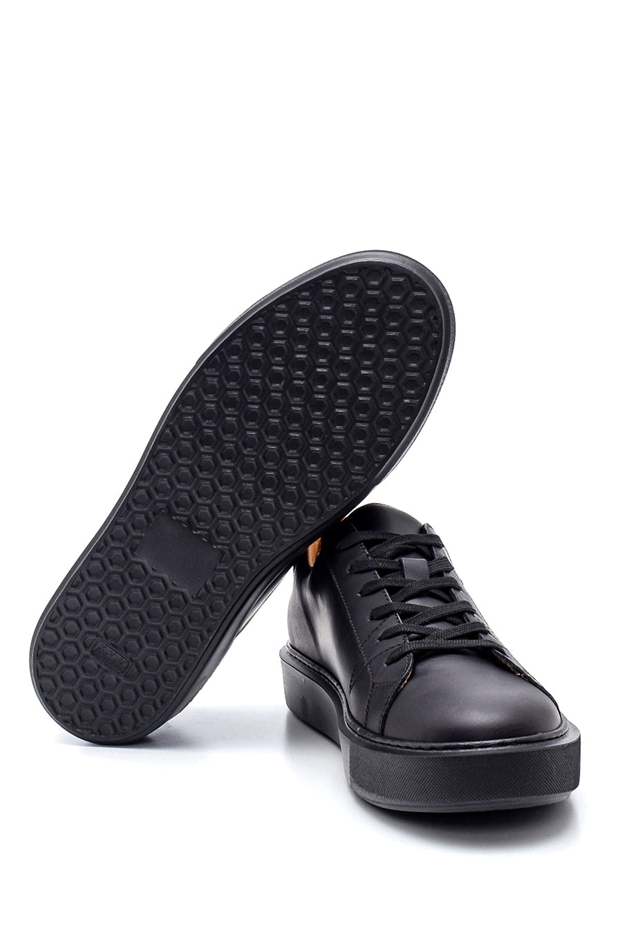 Erkek Siyah Deri Sneaker