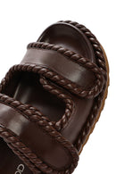 Women's Brown Strappy Slippers | Derimod
