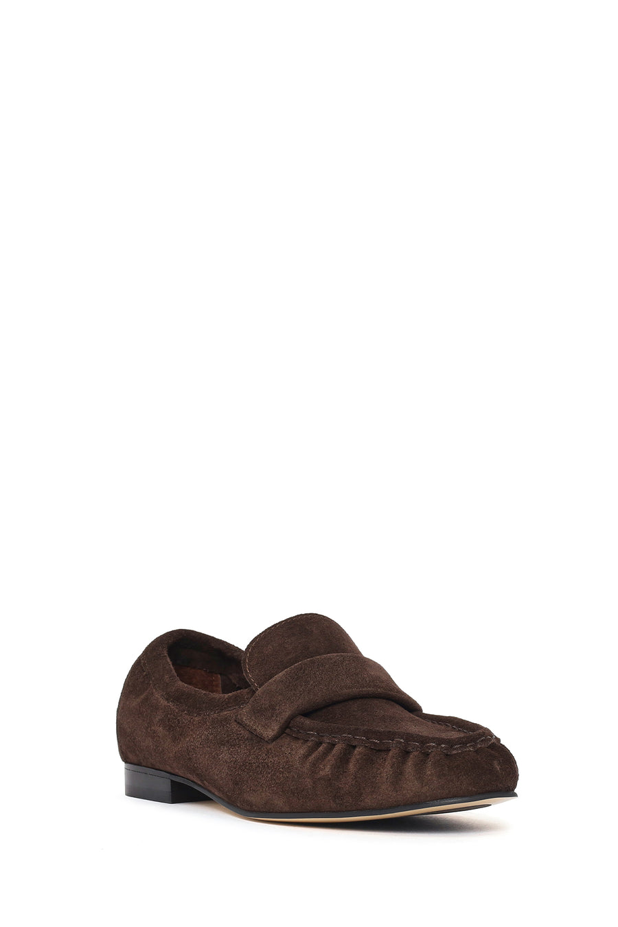 Women's Brown Suede Leather Masculine Loafer
