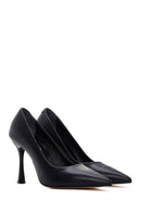 Women's Black Leather Stiletto | Derimod