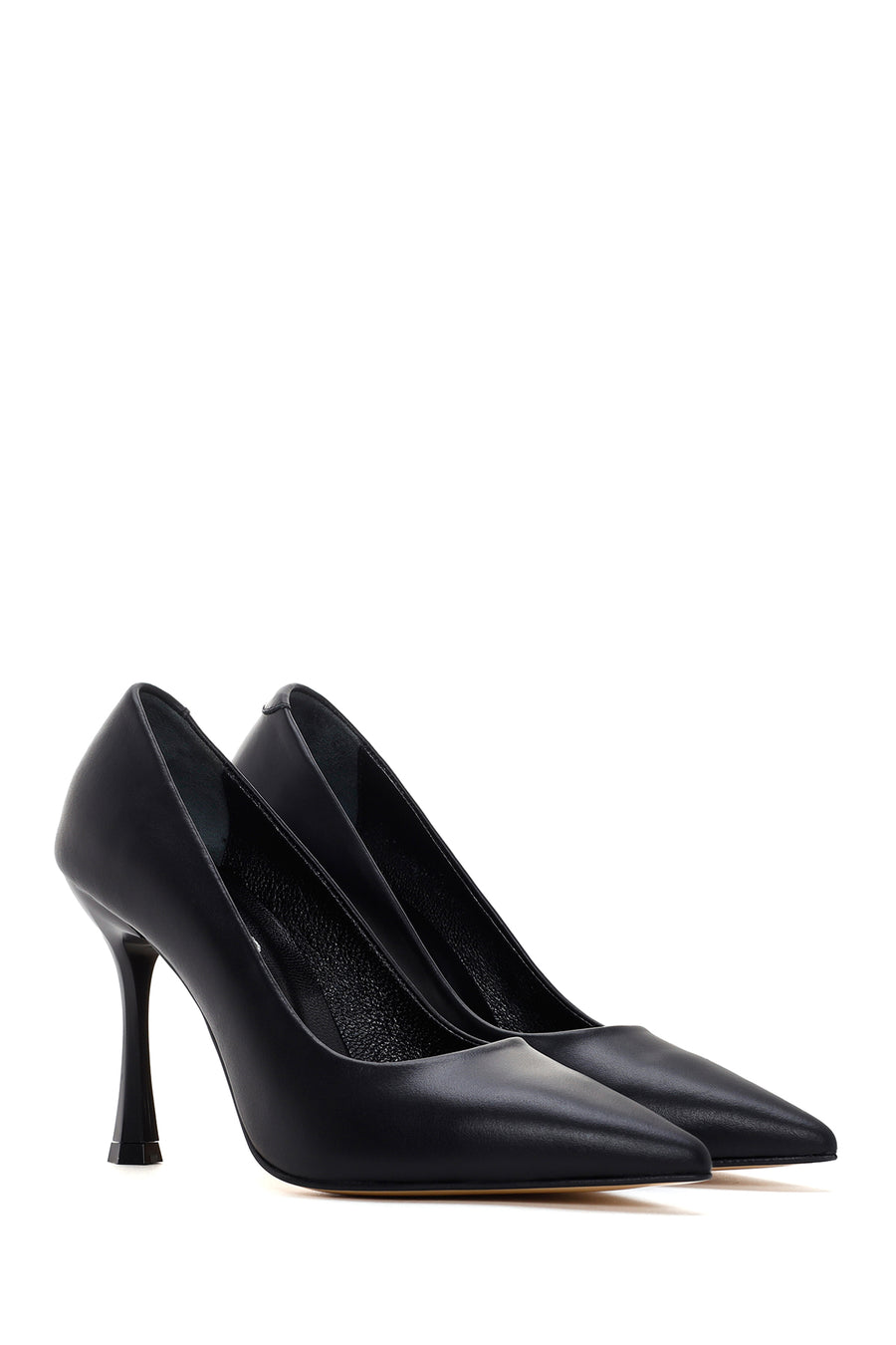 Women's Black Leather Stiletto