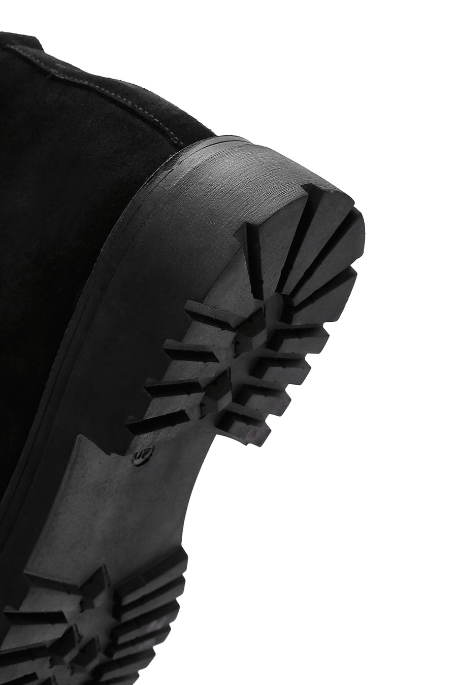Men's Black Zippered Suede Leather Boots