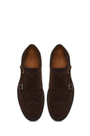 Male Brown Buckled Suede Casual Shoes | Derimod