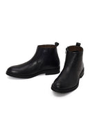 Derimod Black Male Black Zip Closure Leather Boots | Derimod