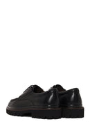 Male Black Lace-Up Thick-Soled Leather Casual Shoes | Derimod