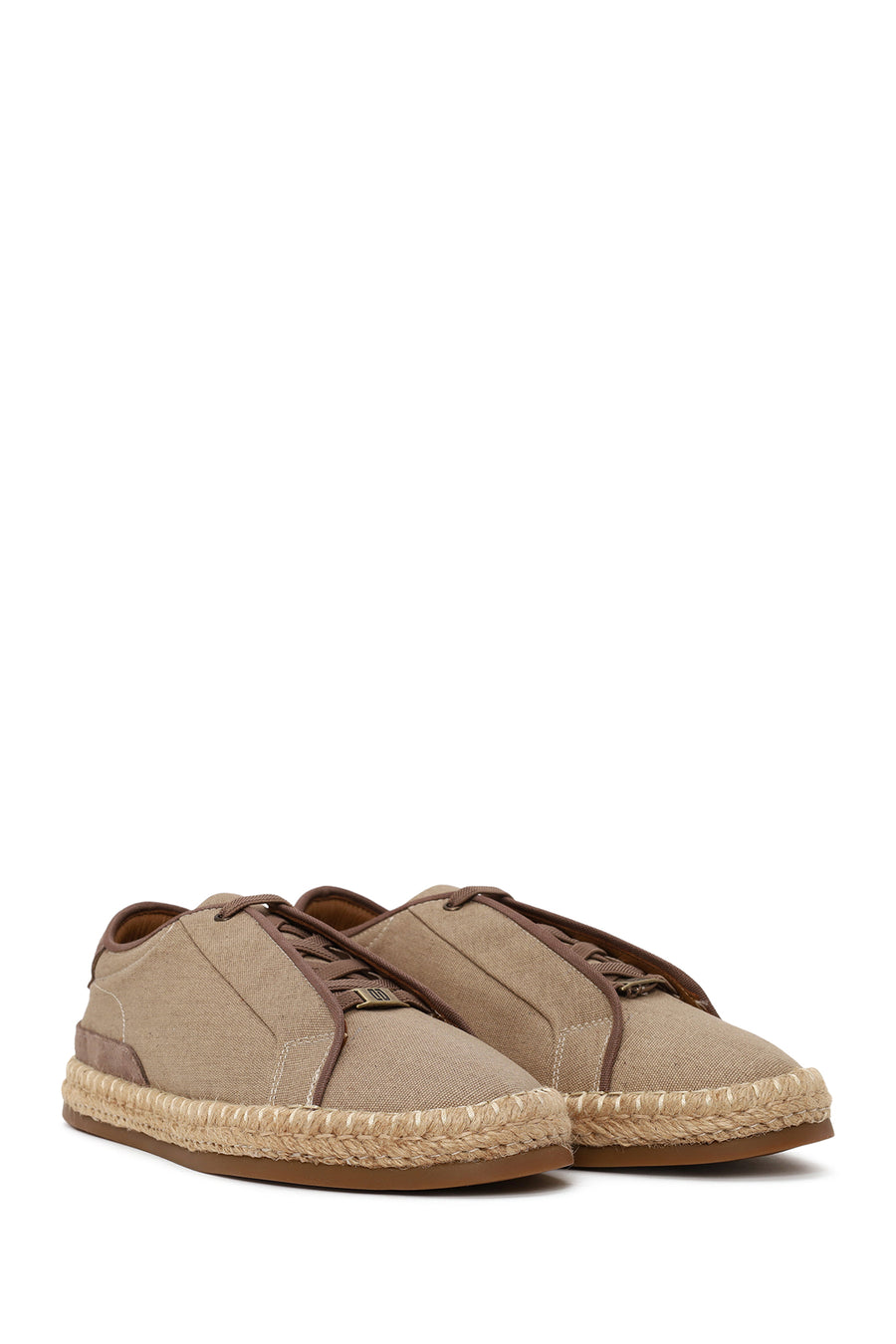 Male Mink Lace-Up Thick-Soled Suede Espadrilles