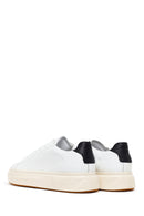 Men's White Lace-Up Thick-Soled Leather Sneakers | Derimod