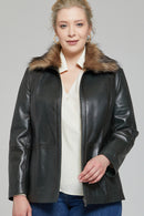 Samantha-X Women's Leather Jacket | Derimod