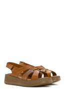 
Women's Tan Thick Sole Leather Comfort Sandal
 | Derimod