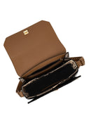 Women's Beige Long Strap Patterned Crossbody Bag | Derimod