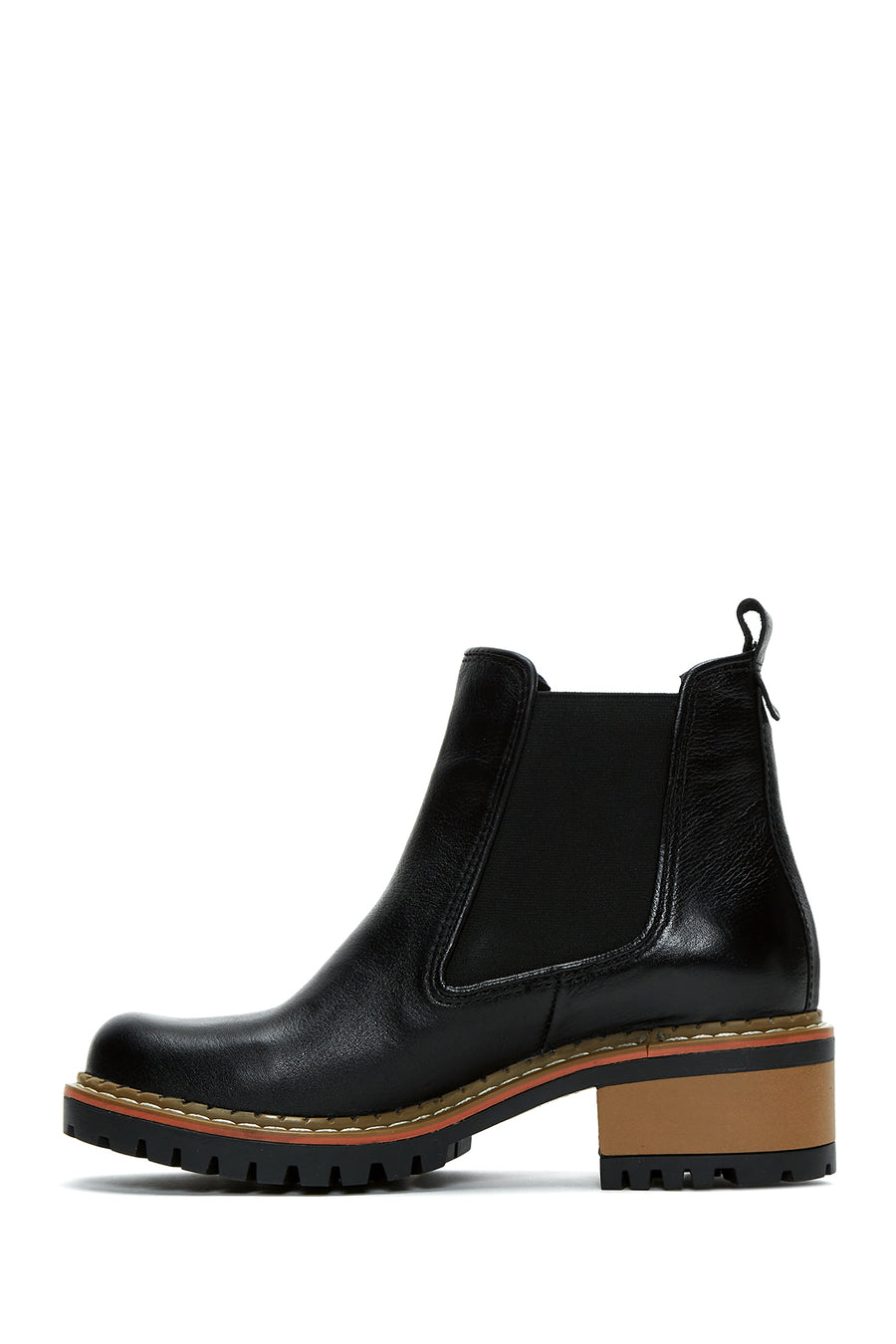 Woman Black Leather Chelsea Boots