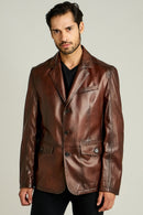 Belmondo Men's Leather Jacket | Derimod