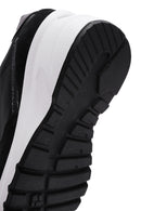 Women's Black Lace-Up Zipper Detailed Wedge Heel Leather Sneakers | Derimod