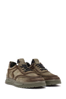 Men's Khaki Lace-Up Suede Leather Casual Shoes | Derimod