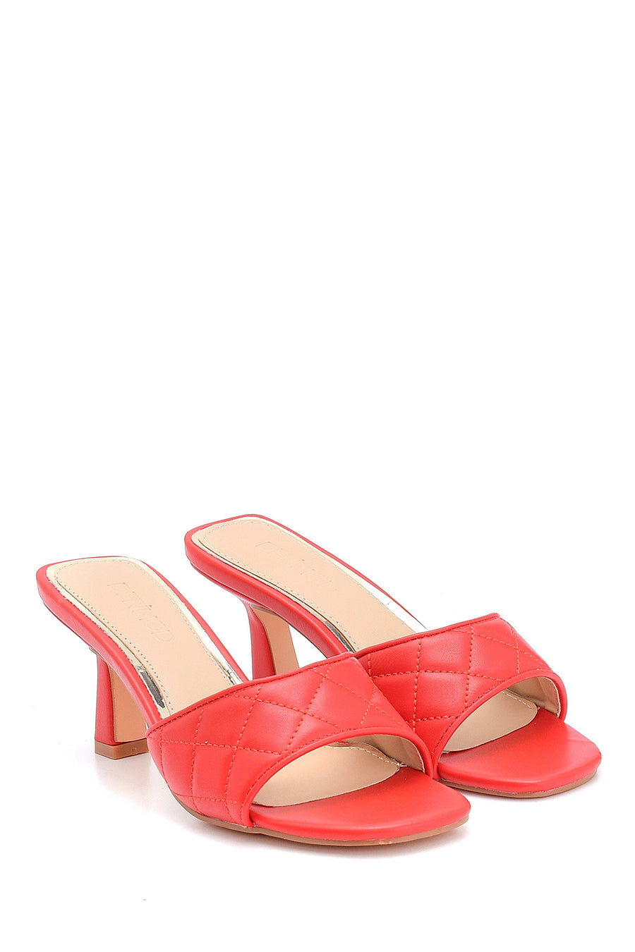 Women's Quilted Heeled Slippers