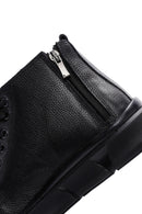 Men's Black Leather High Top Sneaker | Derimod