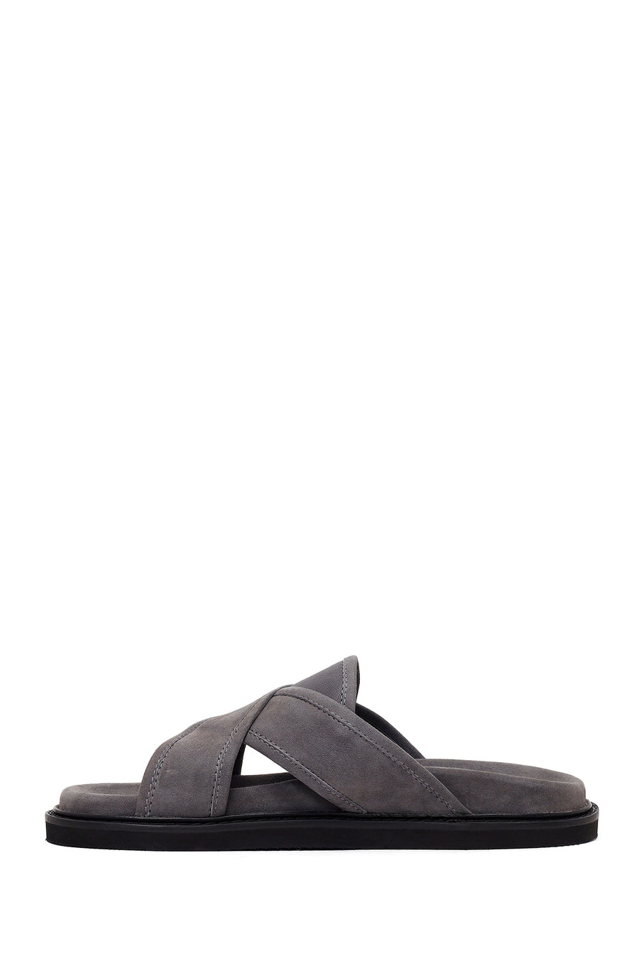 Male Grey Suede Slipper