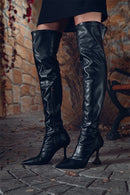 Women's Leather Goblet Heeled Boots | Derimod