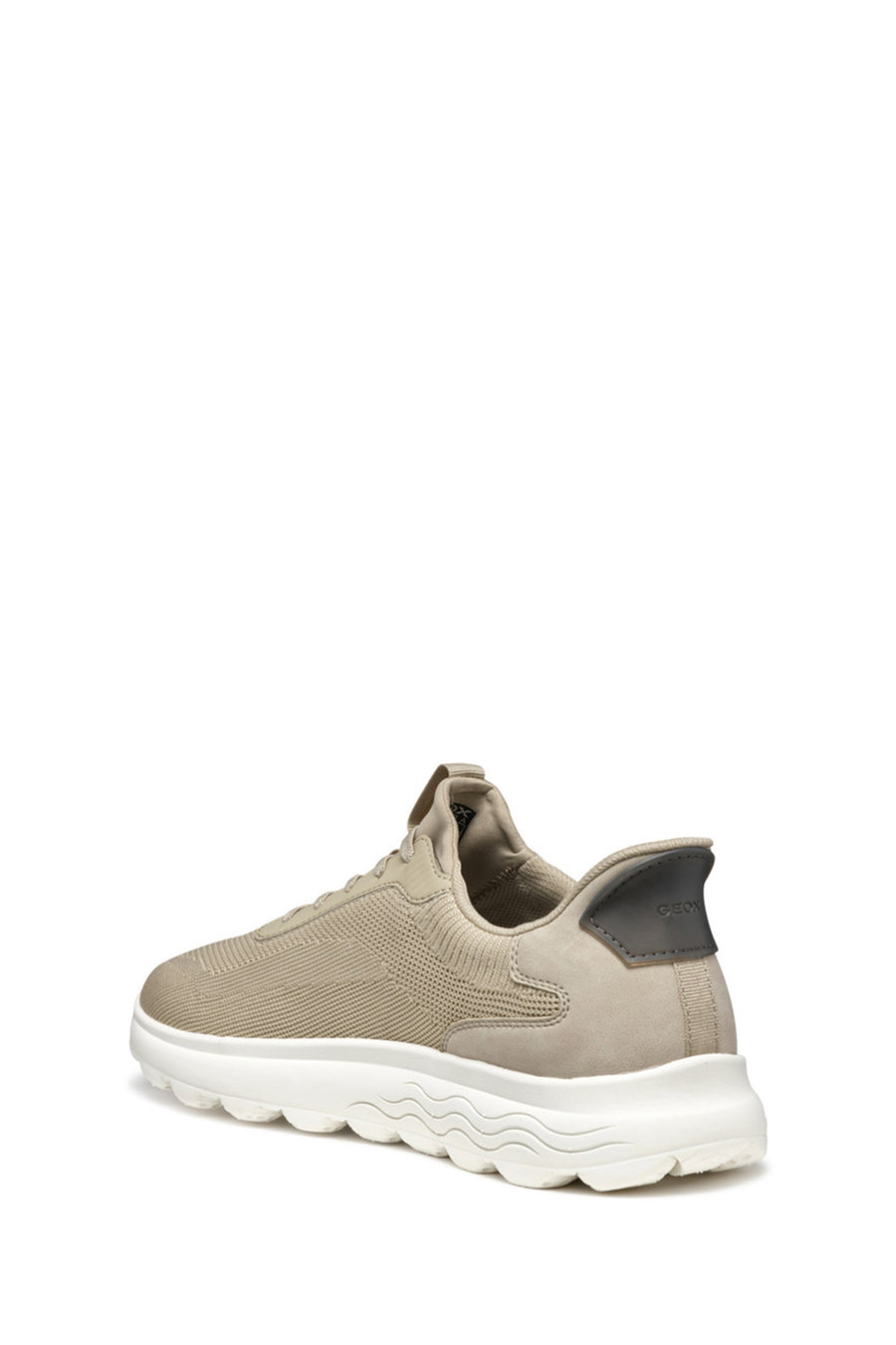 Geox Men's Beige U Spherica Plus A - Knit.Te + Sy Laced Sneaker