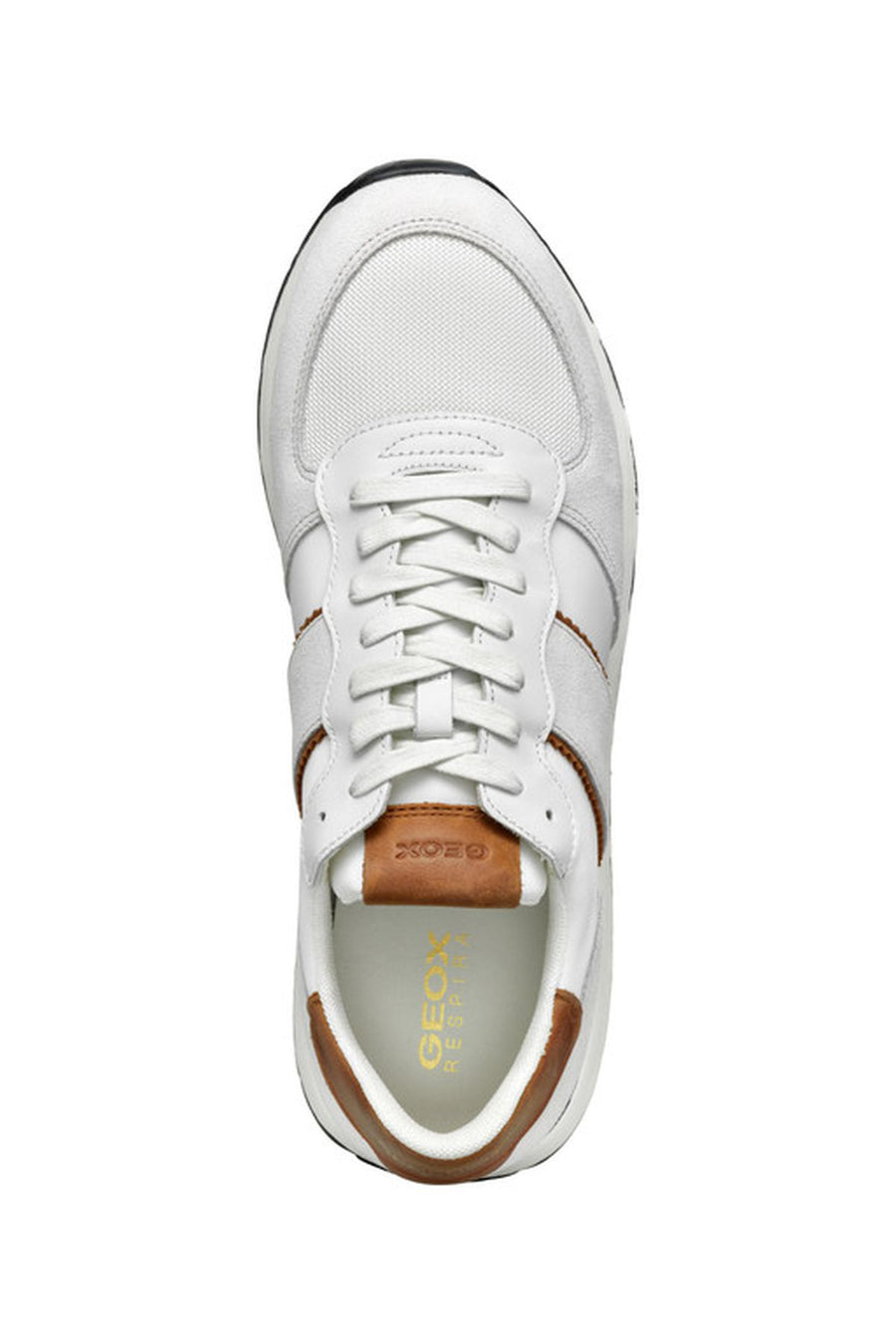 Geox Erkek Beyaz Spherica Bağcıklı Deri Sneaker